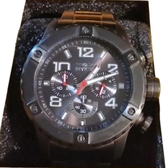 Invicta Mens Speedway Watch 19667 Gunmetal Grey Stainless Steel With Hard Case - Picture 6 of 9